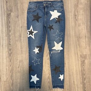 Old Navy Blue Star-Patterned Skinny Jeans